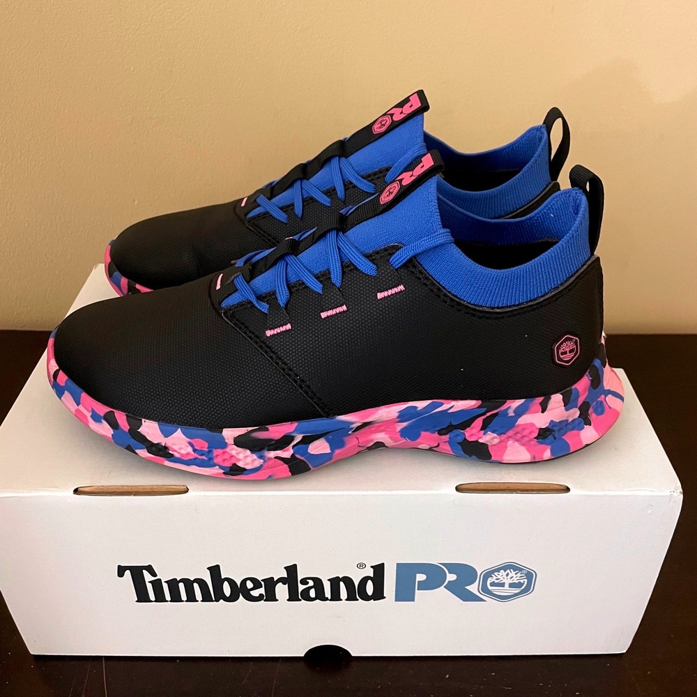 Timberland PRO Women Black Blue Pink Camo Hover Spring Sneakers TB0A66RBEEU 7